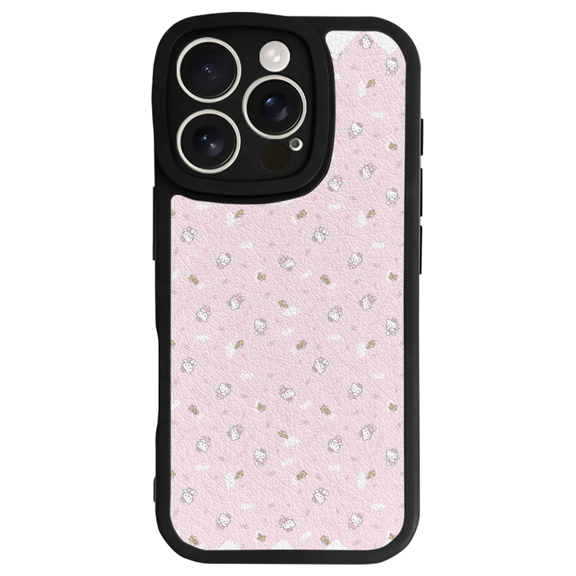 （画像用） Hello Kitty ハローキティ 【iPhone 16シリーズ対応】シリコンスマホケース（レザー調） 材質：シリコン